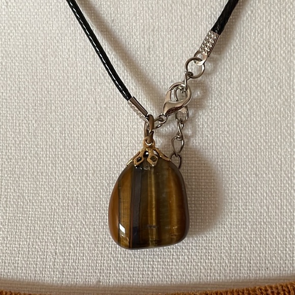 Vintage Tiger Eye Pendant with 18” Wax Cord - Picture 4 of 8